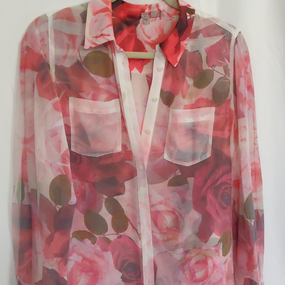 Long sleeved sheer blouse